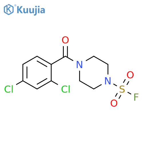 4-(2,4-dichlorobenzoyl)piperazine-1-sulfonyl fluoride structure