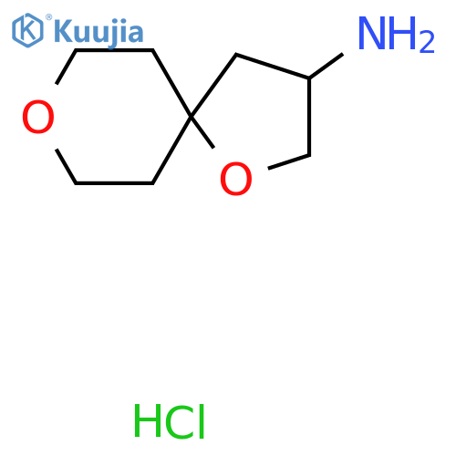 1,8-Dioxaspiro[4.5]decan-3-amine;hydrochloride structure
