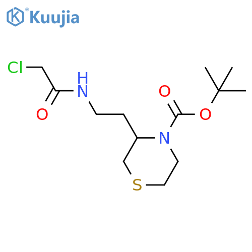 Tert-butyl 3-[2-(2-chloroacetamido)ethyl]thiomorpholine-4-carboxylate structure