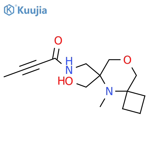 N-{[6-(hydroxymethyl)-5-methyl-8-oxa-5-azaspiro[3.5]nonan-6-yl]methyl}but-2-ynamide structure