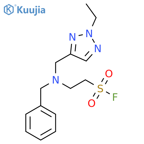2-{benzyl(2-ethyl-2H-1,2,3-triazol-4-yl)methylamino}ethane-1-sulfonyl fluoride structure