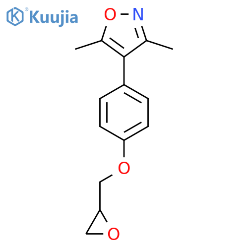 3,5-Dimethyl-4-[4-(oxiran-2-ylmethoxy)phenyl]-1,2-oxazole structure
