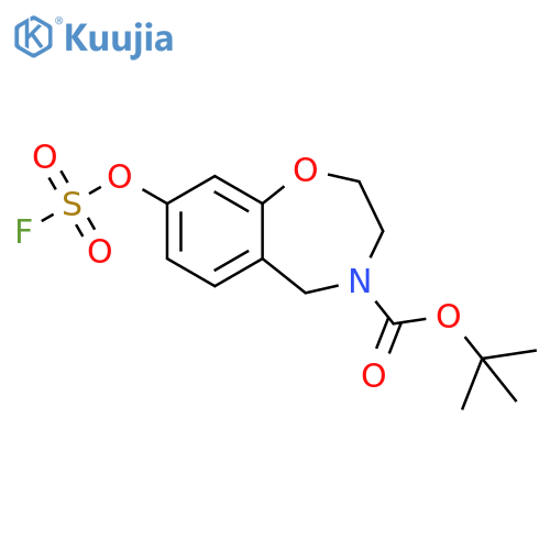1,1-Dimethylethyl 8-[(fluorosulfonyl)oxy]-2,3-dihydro-1,4-benzoxazepine-4(5H)-carboxylate structure