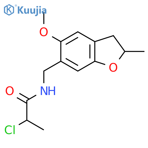 2-Chloro-N-[(5-methoxy-2-methyl-2,3-dihydro-1-benzofuran-6-yl)methyl]propanamide structure