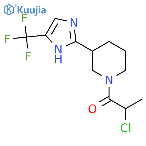 2-Chloro-1-[3-[5-(trifluoromethyl)-1H-imidazol-2-yl]piperidin-1-yl]propan-1-one structure