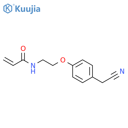 N-{2-4-(cyanomethyl)phenoxyethyl}prop-2-enamide structure