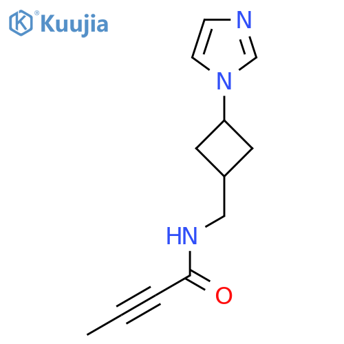 N-[(3-Imidazol-1-ylcyclobutyl)methyl]but-2-ynamide structure