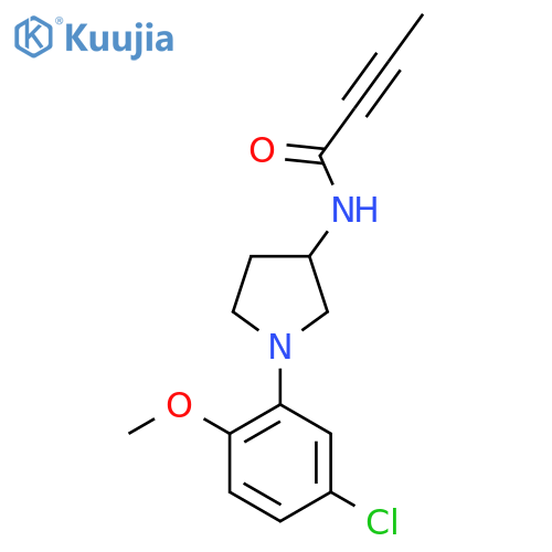 N-1-(5-chloro-2-methoxyphenyl)pyrrolidin-3-ylbut-2-ynamide structure