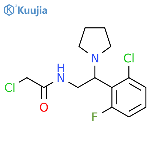 Acetamide, 2-chloro-N-[2-(2-chloro-6-fluorophenyl)-2-(1-pyrrolidinyl)ethyl]- structure