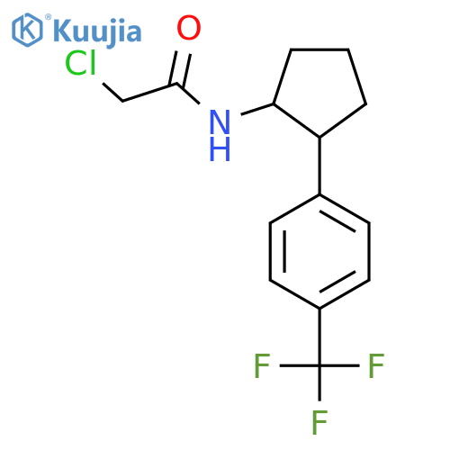 2-chloro-N-{2-4-(trifluoromethyl)phenylcyclopentyl}acetamide structure