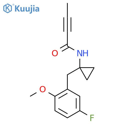N-{1-(5-fluoro-2-methoxyphenyl)methylcyclopropyl}but-2-ynamide structure