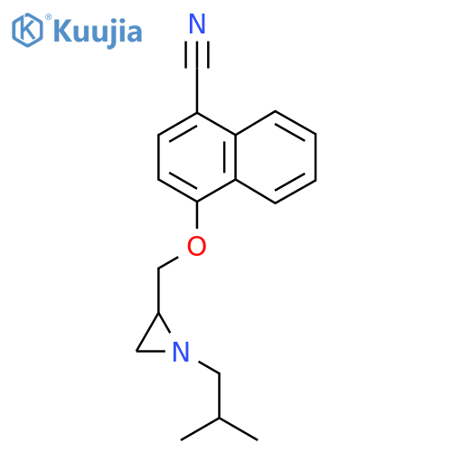 4-[[1-(2-Methylpropyl)aziridin-2-yl]methoxy]naphthalene-1-carbonitrile structure