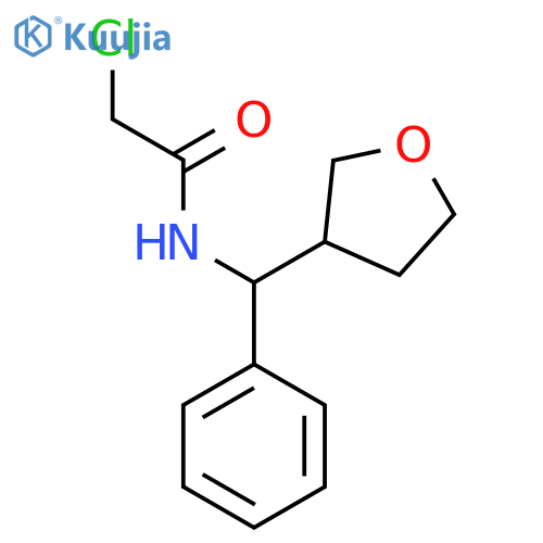2-Chloro-N-[oxolan-3-yl(phenyl)methyl]acetamide structure