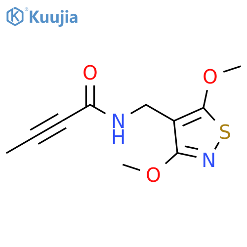 N-(3,5-dimethoxy-1,2-thiazol-4-yl)methylbut-2-ynamide structure