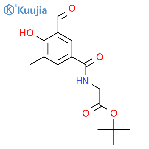 tert-butyl 2-(3-formyl-4-hydroxy-5-methylphenyl)formamidoacetate structure
