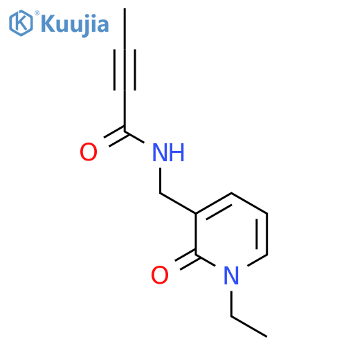 N-(1-ethyl-2-oxo-1,2-dihydropyridin-3-yl)methylbut-2-ynamide structure