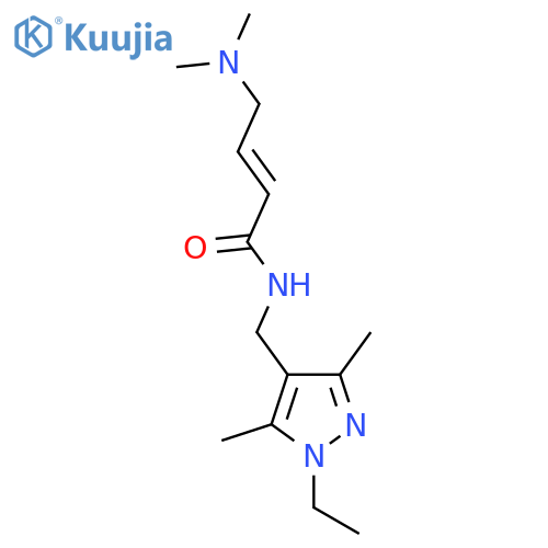 (2E)-4-(dimethylamino)-N-(1-ethyl-3,5-dimethyl-1H-pyrazol-4-yl)methylbut-2-enamide structure