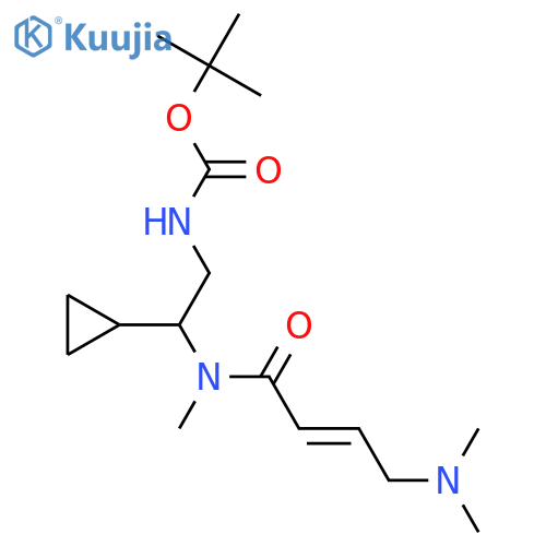 tert-butyl N-{2-cyclopropyl-2-(2E)-4-(dimethylamino)-N-methylbut-2-enamidoethyl}carbamate structure