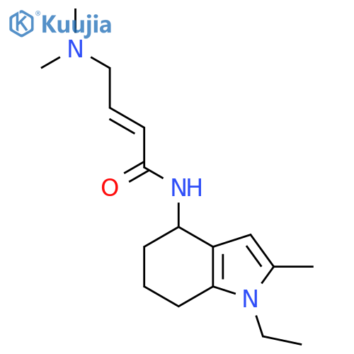(E)-4-(Dimethylamino)-N-(1-ethyl-2-methyl-4,5,6,7-tetrahydroindol-4-yl)but-2-enamide structure