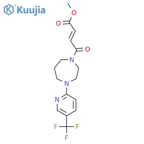 Methyl (E)-4-oxo-4-[4-[5-(trifluoromethyl)pyridin-2-yl]-1,4-diazepan-1-yl]but-2-enoate structure