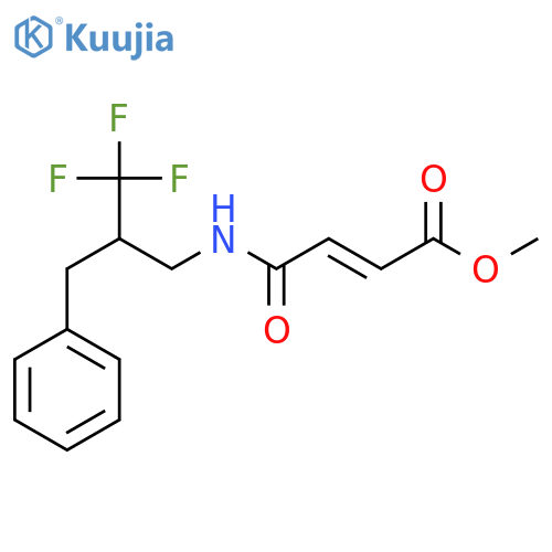 Methyl (E)-4-[(2-benzyl-3,3,3-trifluoropropyl)amino]-4-oxobut-2-enoate structure