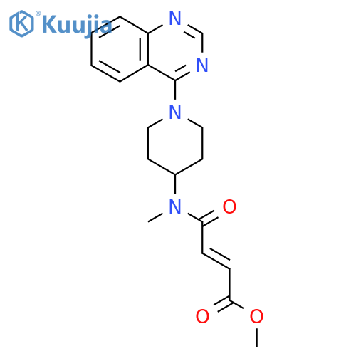 methyl (2E)-3-{methyl[1-(quinazolin-4-yl)piperidin-4-yl]carbamoyl}prop-2-enoate structure