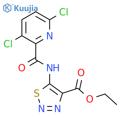 Ethyl 5-[(3,6-dichloropyridine-2-carbonyl)imino]-2,5-dihydro-1,2,3-thiadiazole-4-carboxylate structure