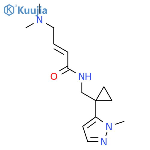 (2E)-4-(dimethylamino)-N-{1-(1-methyl-1H-pyrazol-5-yl)cyclopropylmethyl}but-2-enamide structure