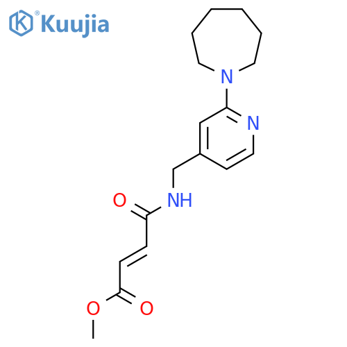 Methyl (E)-4-[[2-(azepan-1-yl)pyridin-4-yl]methylamino]-4-oxobut-2-enoate structure