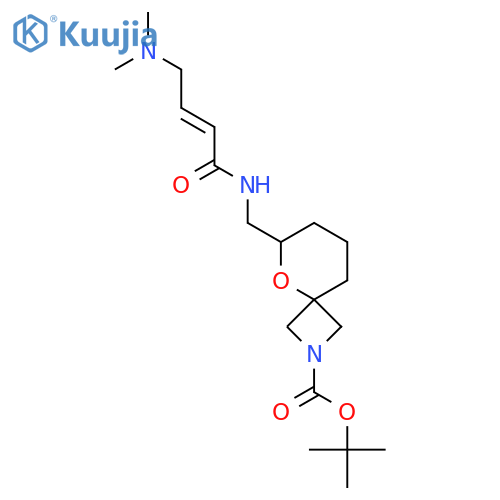 tert-butyl 6-{(2E)-4-(dimethylamino)but-2-enamidomethyl}-5-oxa-2-azaspiro3.5nonane-2-carboxylate structure