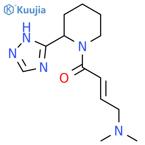 4-(dimethylamino)-1-2-(1H-1,2,4-triazol-3-yl)piperidin-1-ylbut-2-en-1-one structure