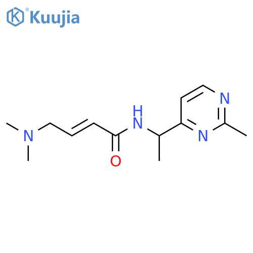 (2E)-4-(dimethylamino)-N-1-(2-methylpyrimidin-4-yl)ethylbut-2-enamide structure
