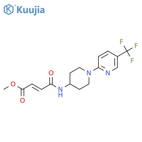Methyl (E)-4-oxo-4-[[1-[5-(trifluoromethyl)pyridin-2-yl]piperidin-4-yl]amino]but-2-enoate structure