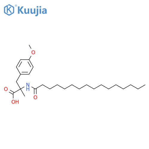 2-Amino-3-(4-hydroxyphenyl)-2-methylpropanoic acid; (S)-form, Me ether, N-hexadecanoyl structure