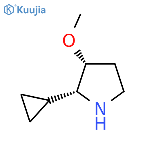 rac-(2R,3R)-2-cyclopropyl-3-methoxypyrrolidine structure