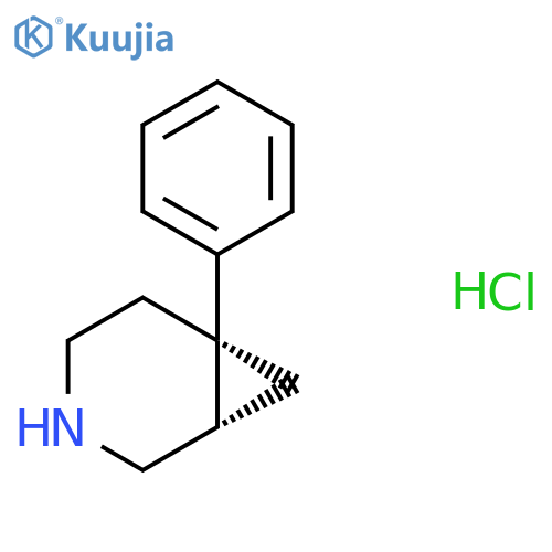 (1S,6R)-6-Phenyl-3-azabicyclo[4.1.0]heptane;hydrochloride structure