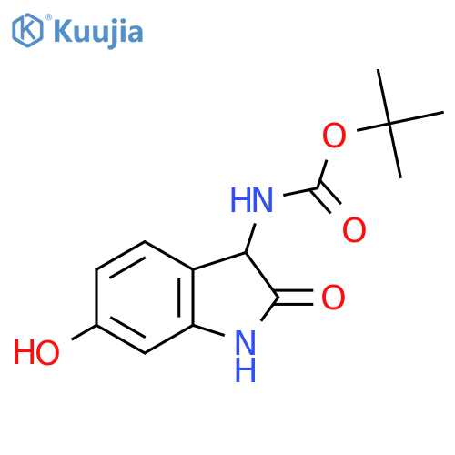 tert-butyl N-(6-hydroxy-2-oxo-2,3-dihydro-1H-indol-3-yl)carbamate structure