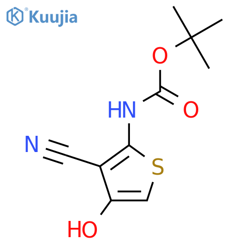 tert-butyl N-(3-cyano-4-hydroxythiophen-2-yl)carbamate structure