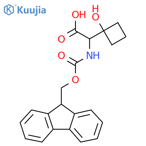2-(9H-Fluoren-9-ylmethoxycarbonylamino)-2-(1-hydroxycyclobutyl)acetic acid structure