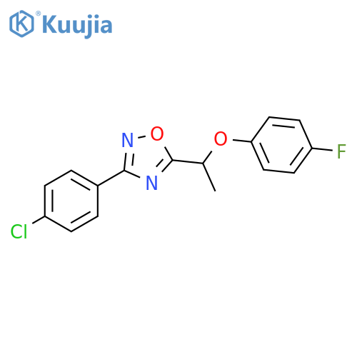 3-(4-chlorophenyl)-5-1-(4-fluorophenoxy)ethyl-1,2,4-oxadiazole structure