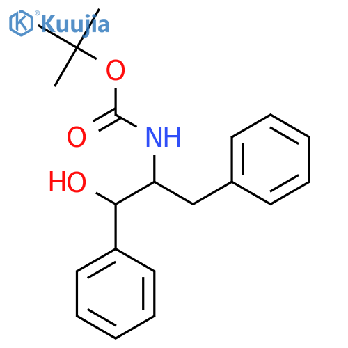 tert-butyl N-(1-hydroxy-1,3-diphenylpropan-2-yl)carbamate structure