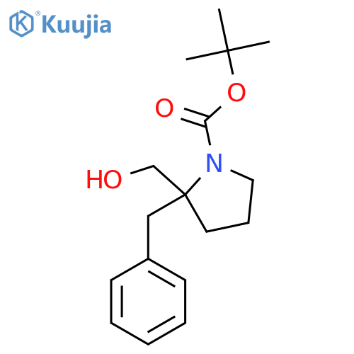 Tert-butyl 2-benzyl-2-(hydroxymethyl)pyrrolidine-1-carboxylate structure