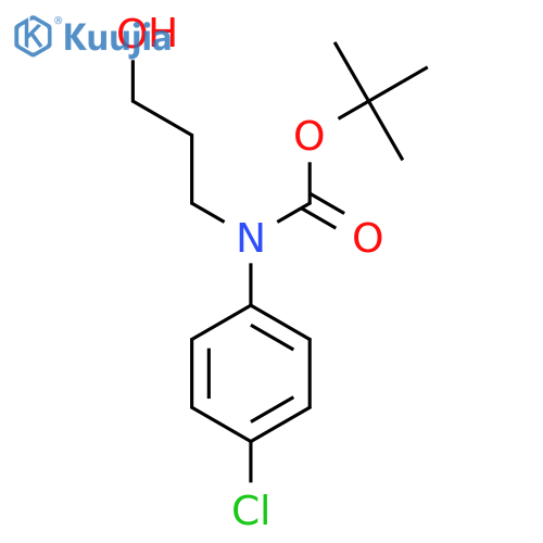 tert-butyl N-(4-chlorophenyl)-N-(3-hydroxypropyl)carbamate structure