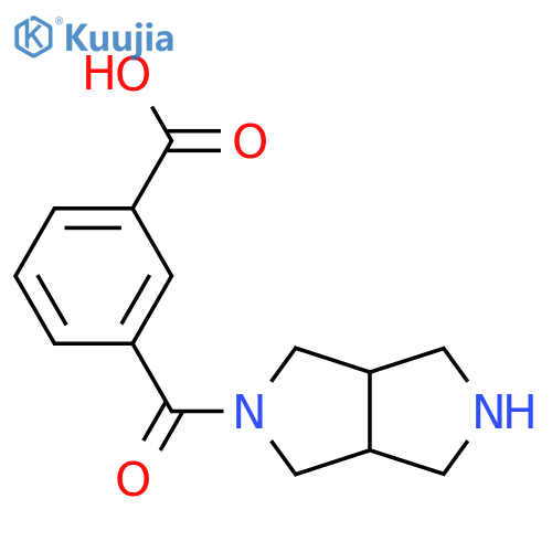 3-{octahydropyrrolo3,4-cpyrrole-2-carbonyl}benzoic acid structure