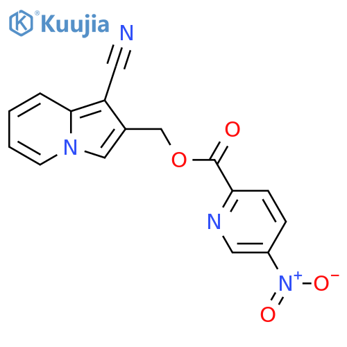 (1-cyanoindolizin-2-yl)methyl 5-nitropyridine-2-carboxylate structure