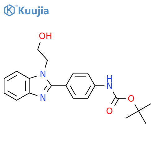 tert-butyl N-{4-1-(2-hydroxyethyl)-1H-1,3-benzodiazol-2-ylphenyl}carbamate structure