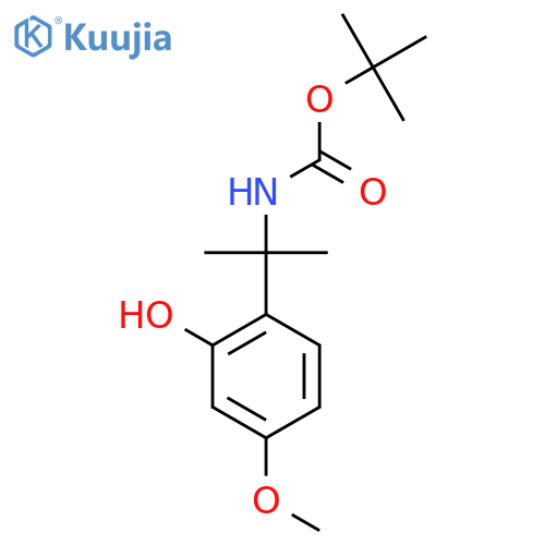tert-butyl N-2-(2-hydroxy-4-methoxyphenyl)propan-2-ylcarbamate structure