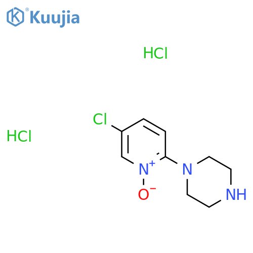 5-chloro-2-(piperazin-1-yl)pyridin-1-ium-1-olate dihydrochloride structure