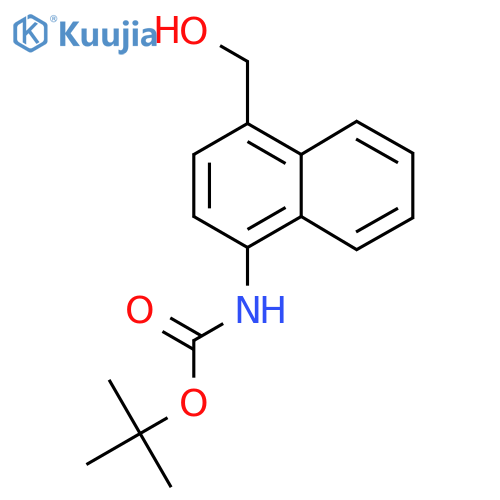 tert-butyl N-4-(hydroxymethyl)naphthalen-1-ylcarbamate structure