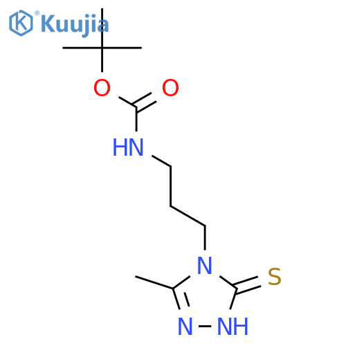 tert-butyl N-3-(3-methyl-5-sulfanyl-4H-1,2,4-triazol-4-yl)propylcarbamate structure